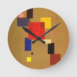 Kandinsky Thirteen Rectangles Abstract Painting Round Clock