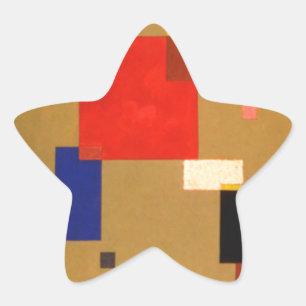 Kandinsky Thirteen Rectangles Abstract Painting Star Sticker