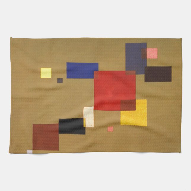 Kandinsky Thirteen Rectangles Abstract Painting Tea Towel (Horizontal)