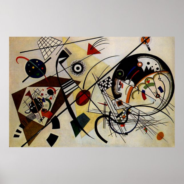 Kandinsky Transverse Unbroken Line Art Poster (Front)