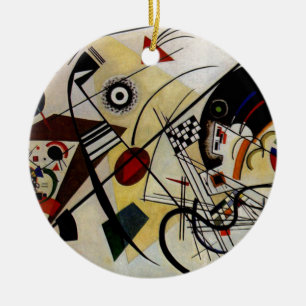 Kandinsky Transverse Unbroken Line Ceramic Tree Decoration
