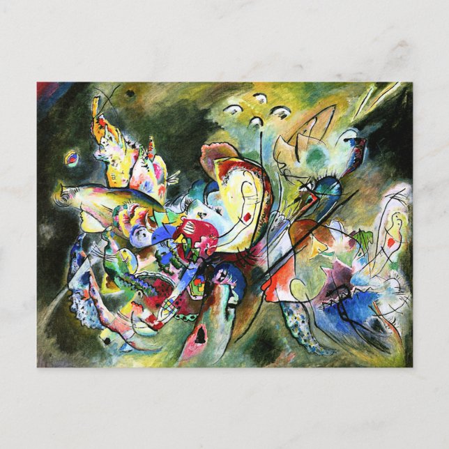 Kandinsky - Troubled, colourful abstract art, Postcard (Front)