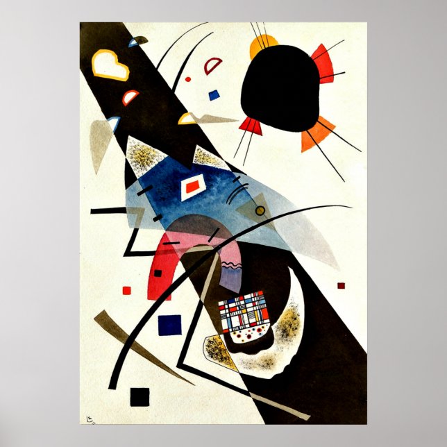 Kandinsky - Two Black Spots Poster (Front)