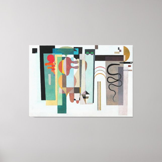 KANDINSKY - TWO GREEN POINTS - 1935 - Bauhaus - Canvas Print (Front)