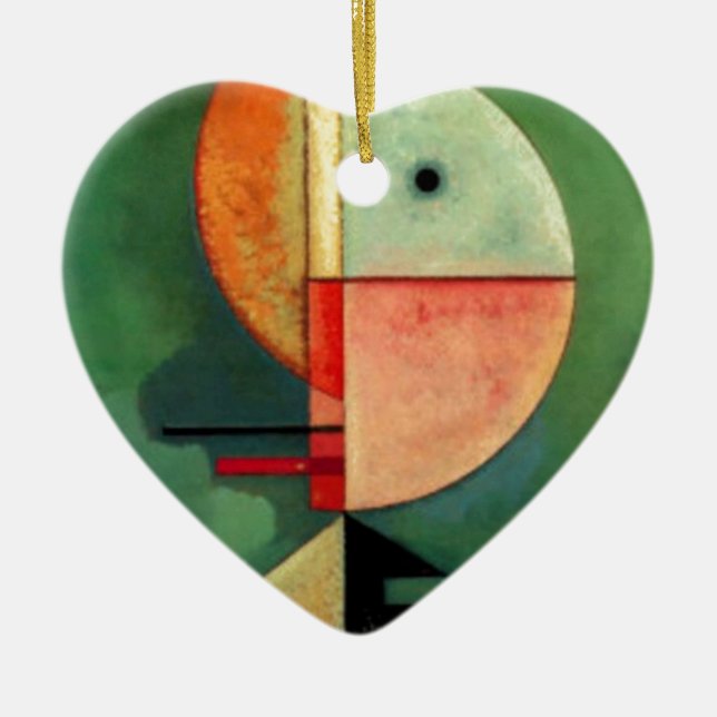 Kandinsky Upward Abstract Painting Ceramic Tree Decoration (Front)