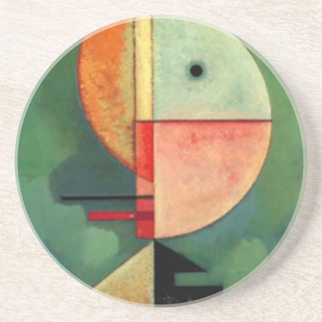 Kandinsky Upward Abstract Painting Coaster (Front)
