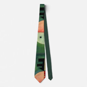 Kandinsky Upward Abstract Painting Green Tie