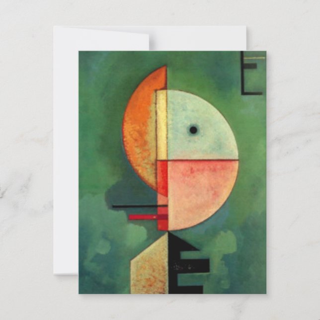 Kandinsky Upward Abstract Painting Holiday Card (Front)