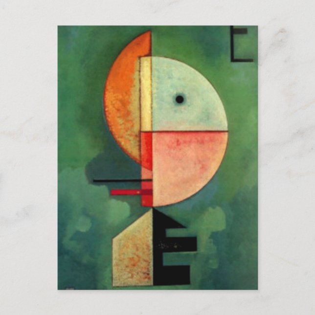 Kandinsky Upward Abstract Painting Holiday Postcard (Front)