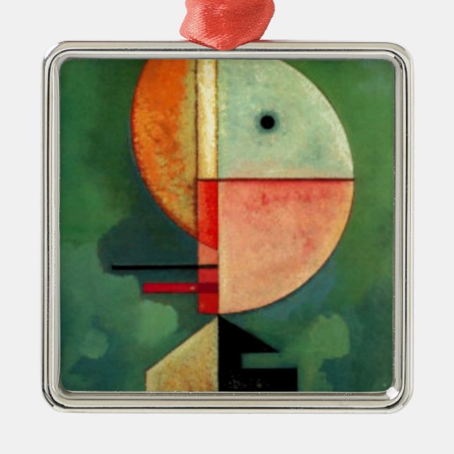 Kandinsky Upward Abstract Painting Metal Tree Decoration (Front)