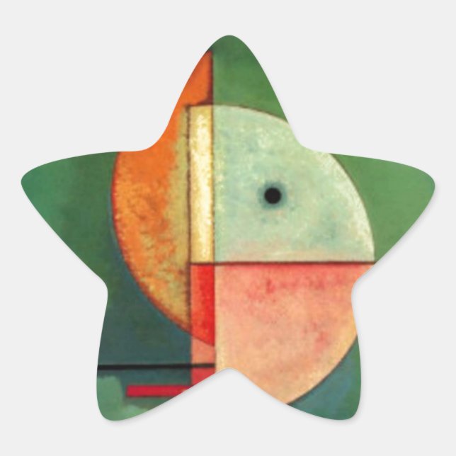 Kandinsky Upward Abstract Painting Star Sticker (Front)