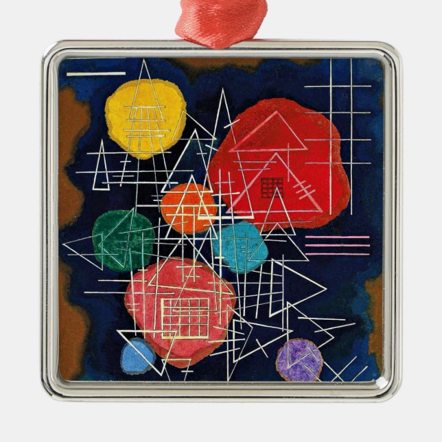 Kandinsky - Veiled Glow Metal Tree Decoration (Front)