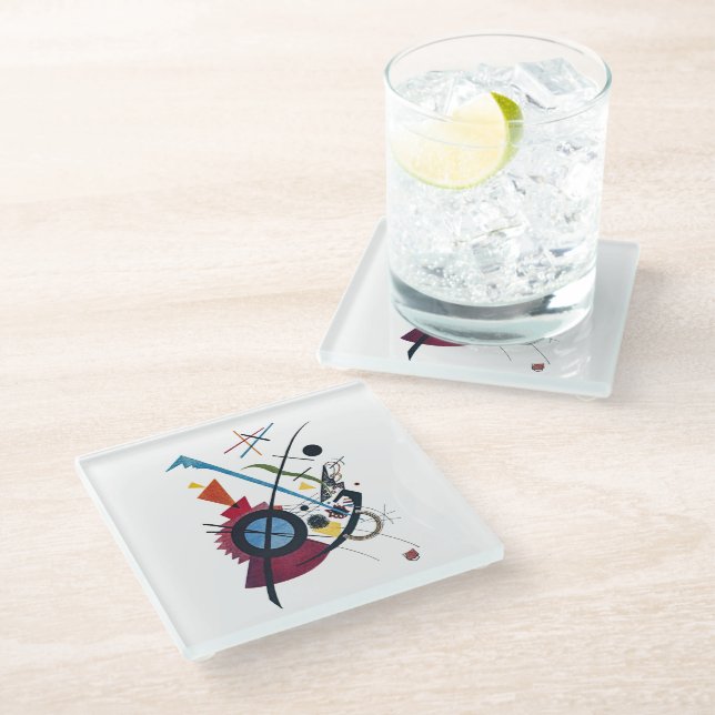 Kandinsky Violet Bauhaus Coaster (Angled)