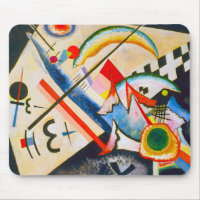 Kandinsky White Cross Mouse Pad
