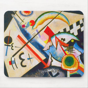 Kandinsky White Cross Mouse Pad