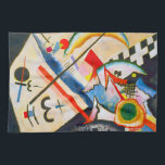 Kandinsky White Cross Tea Towel<br><div class="desc">Kandinsky White Cross kitchen towel. Oil on canvas from 1922. Russian artist Wassily Kandinsky’s White Cross represents a transition for the artist from his early expressionist phase to the tighter more form centric paintings of his abstract phase. The work features the hard lines and tight needles that would characterise Kandinsky’s...</div>