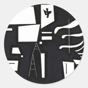 Kandinsky - White, Soft and Hard Classic Round Sticker