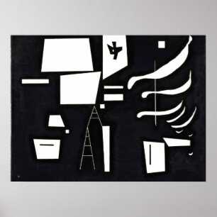 Kandinsky - White - Soft and Hard, Poster