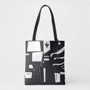 Kandinsky - White - Soft and Hard, Tote Bag