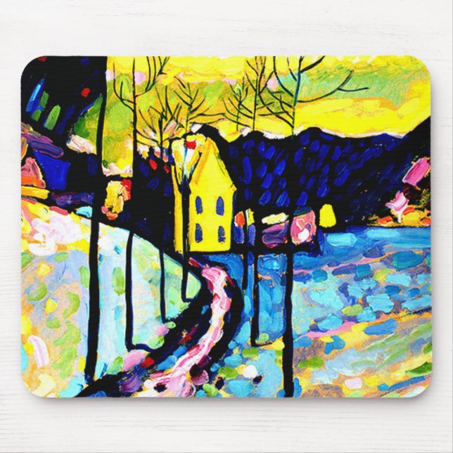 Kandinsky - Winter Landscape Mouse Mat (Front)