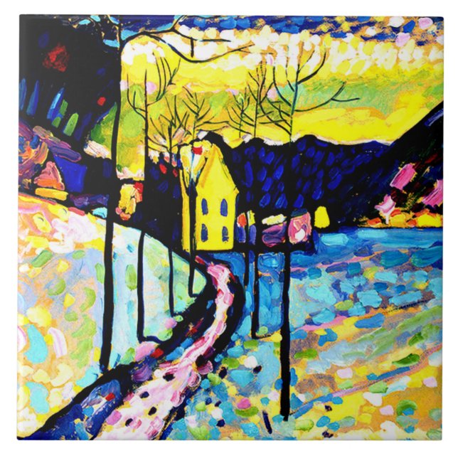 Kandinsky - Winter Landscape Tile (Front)