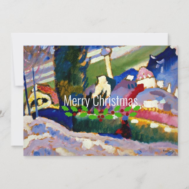 Kandinsky-Winter Landscape with Church, Christmas Card (Front)