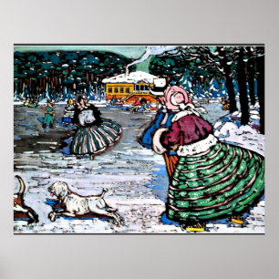 Kandinsky - Winter (Skaters) Poster