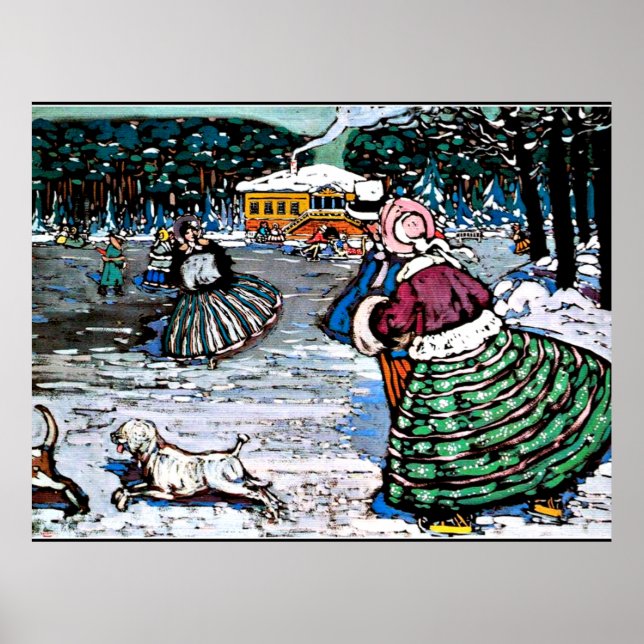 Kandinsky - Winter (Skaters) Poster (Front)