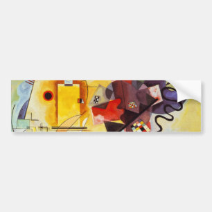 Kandinsky Yellow Red Blue Bumper Sticker