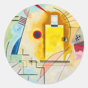 Kandinsky Yellow-Red-Blue Classic Round Sticker