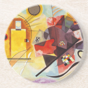 Kandinsky Yellow Red Blue Coaster