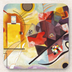 Kandinsky Yellow Red Blue Coaster