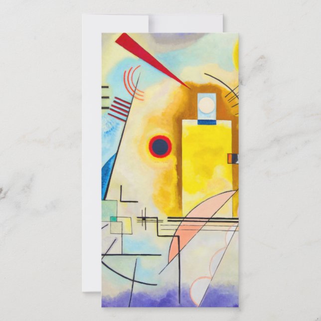 Kandinsky Yellow-Red-Blue Holiday Card (Front)