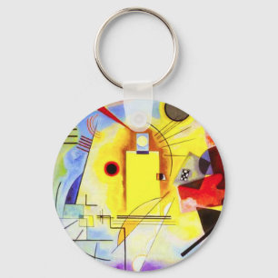 Kandinsky Yellow Red Blue Key Chain