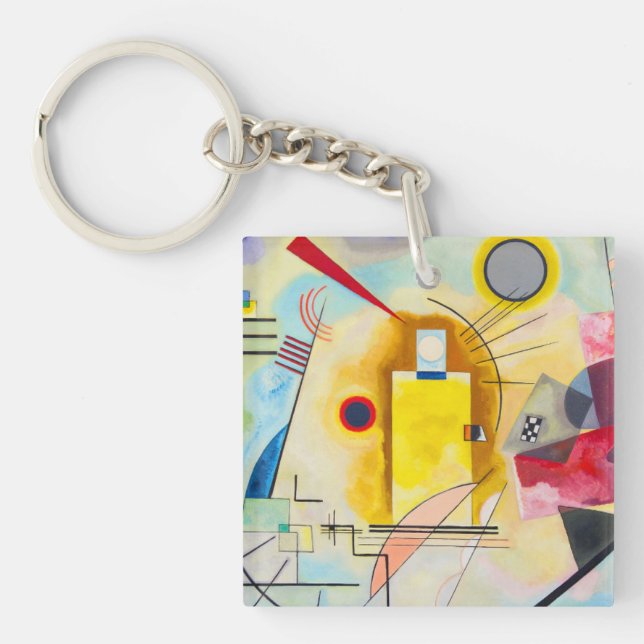 Kandinsky Yellow-Red-Blue Key Ring (Front)