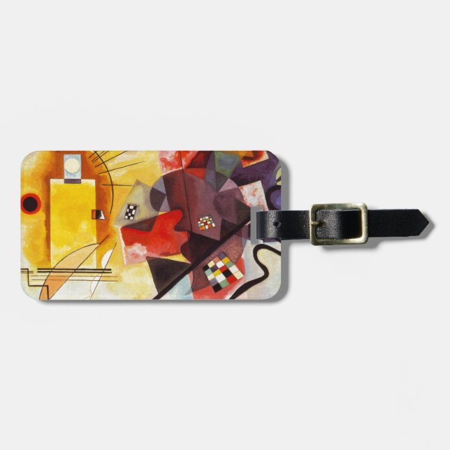 Kandinsky Yellow Red Blue Luggage Tag (Front Horizontal)