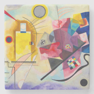 Kandinsky Yellow-Red-Blue Stone Coaster