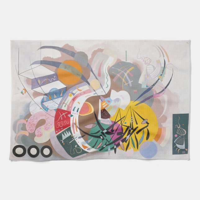 Kandinsky's Abstract Artwork Tea Towel (Horizontal)