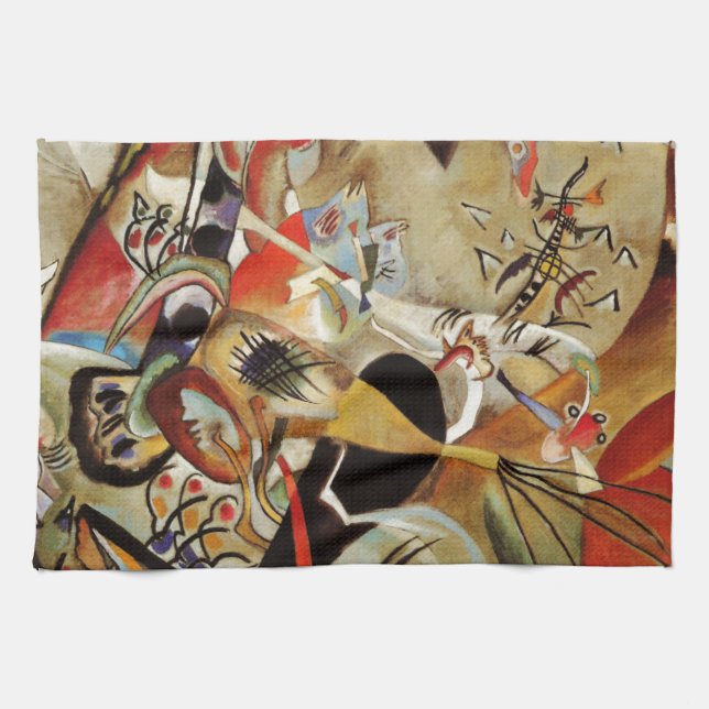 Kandinsky's Abstract Composition Tea Towel (Horizontal)