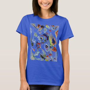 Kandinsky's Abstract Painting Artwork Blue T-Shirt