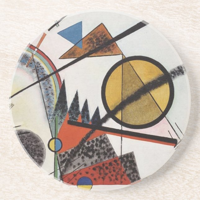 Kandinsky's Abstract Painting Artwork Coaster (Front)