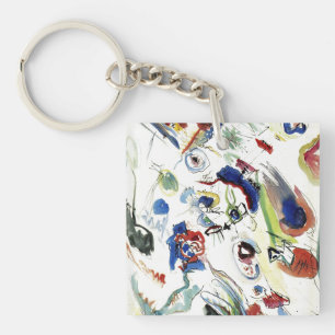 Kandinsky's Abstract Painting Artwork Key Ring