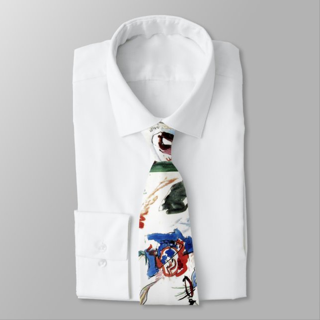 Kandinsky's Abstract Painting Artwork Tie (Tied)