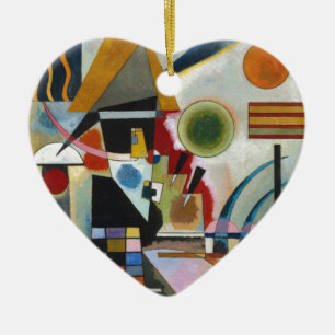 Kandinsky's Abstract Painting Swinging Ceramic Tree Decoration