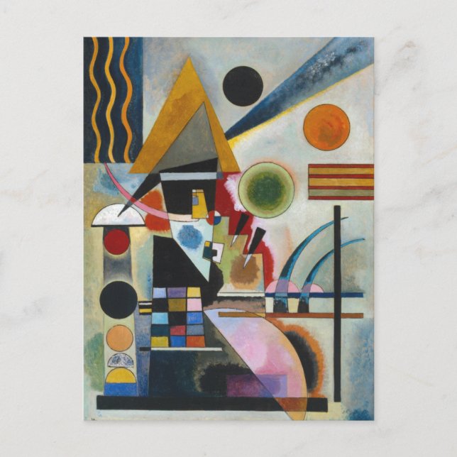 Kandinsky's Abstract Painting Swinging Postcard (Front)
