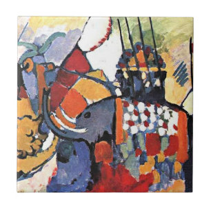 Kandinsky's animal painting, The Elephant, Tile