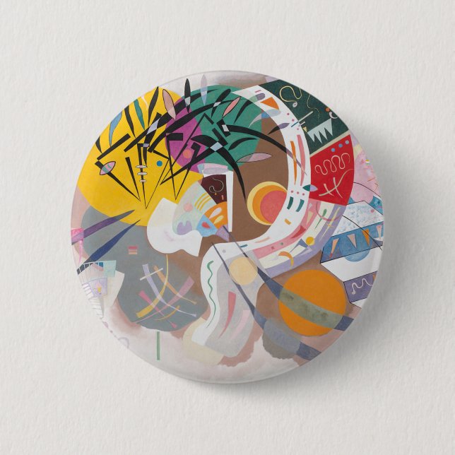Kandinsky's Dominant Curve Abstract 6 Cm Round Badge (Front)