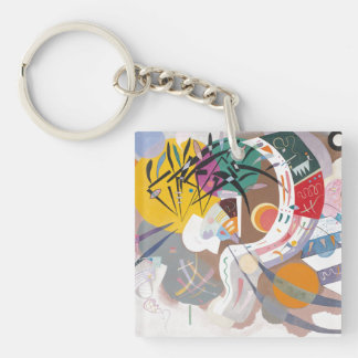 Kandinsky's Dominant Curve Abstract Art Painting Key Ring