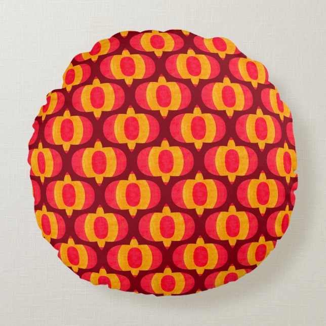 Kandy Korn -Burgundy-  Round Cushion (Front)