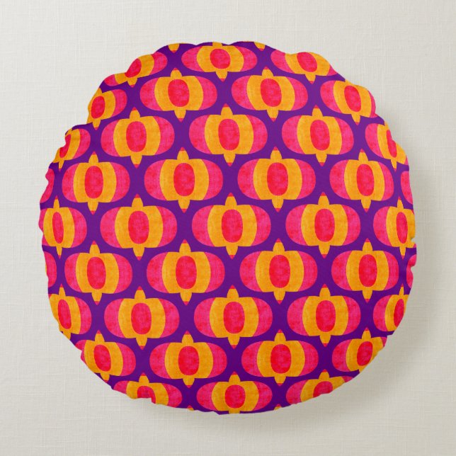 Kandy Korn -Purple-  Round Cushion (Front)